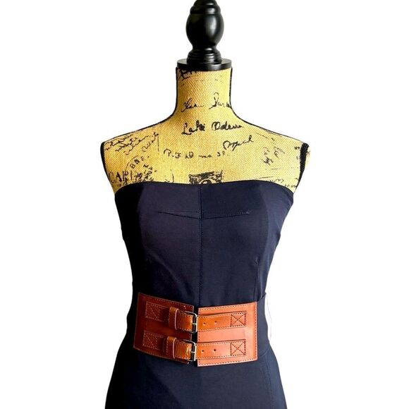 MICHAEL Michael Kors Navy Strapless Dress Size O NWT 4 0436 - Picture 2 of 13